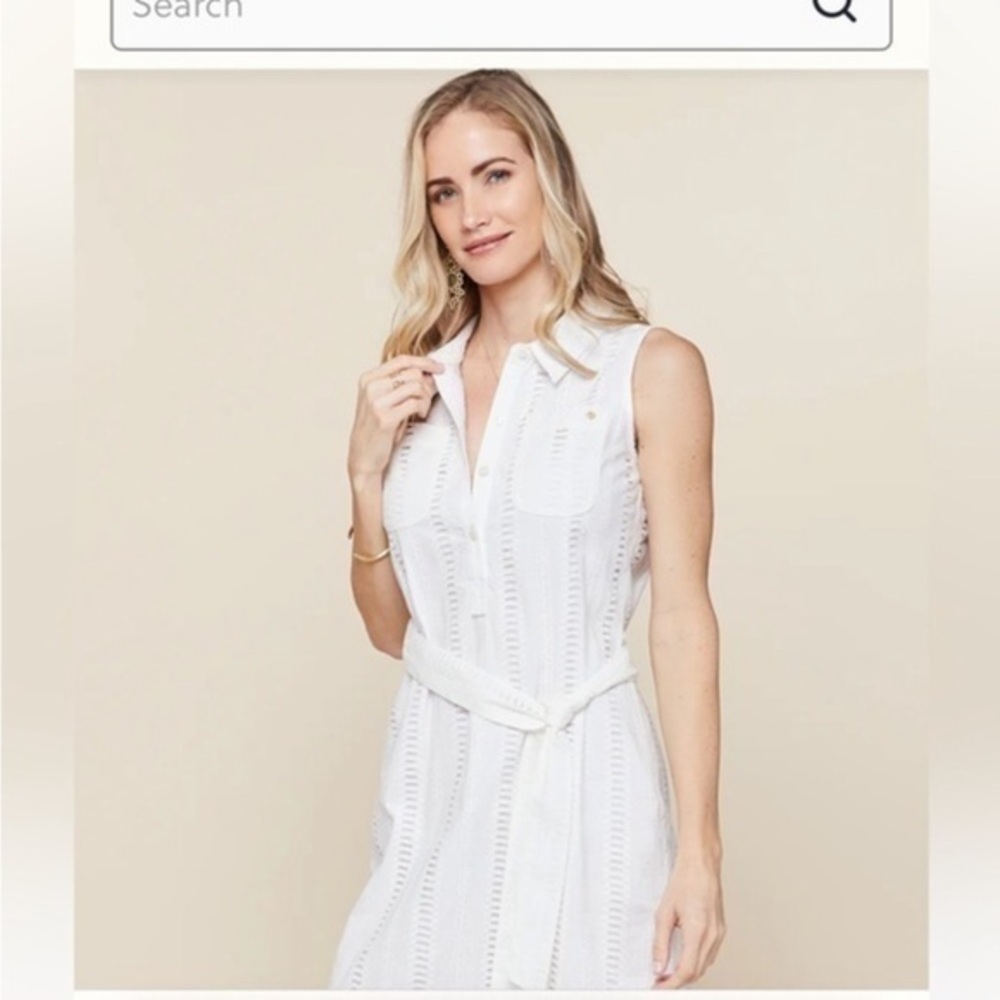 Spartina 449 Dress Eliza Eyelet White Button Down Shirt